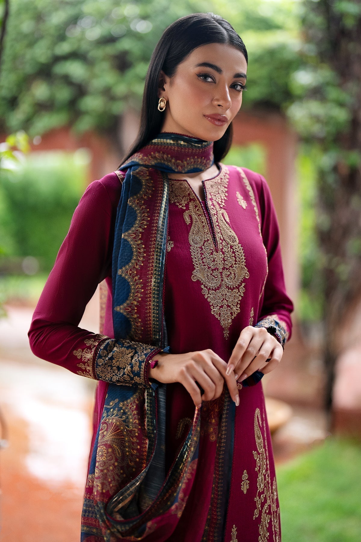 Jazmin | Winter Edition 24 | KHADDAR UW-0069 - by - Libasekhas UK - Registered Vendor of : Jazmin - 100% Original Designer Dresss