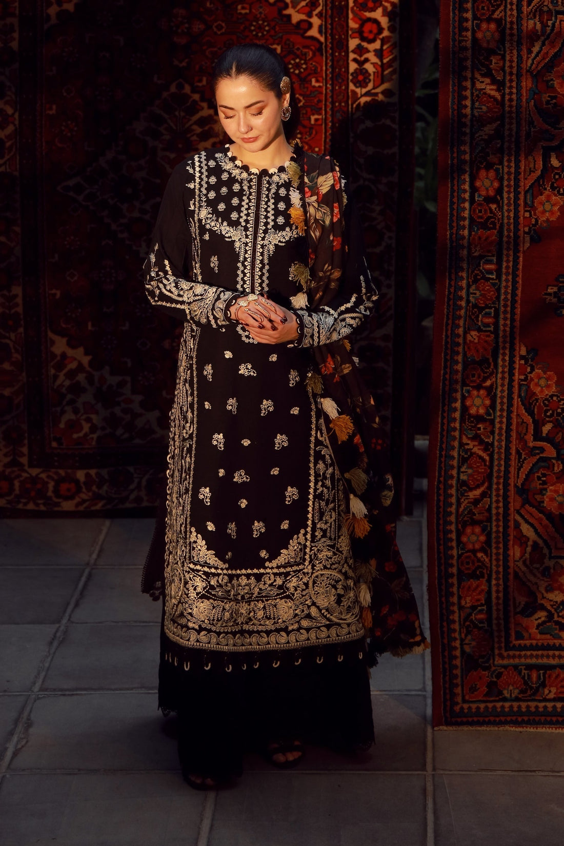 Maryam Hussain | Winter Shawl 25 | Mausam - by Libasekhas UK - Registered Vendor of : Maryam Hussain - 100% Original Designer Dress