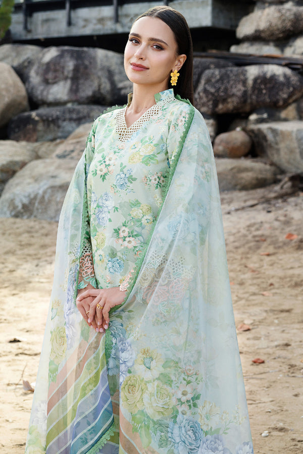 Farasha | Printed Essentials | Mint Bloom - by - Libasekhas UK - Registered Vendor of : Farasha - 100% Original Designer Dresss