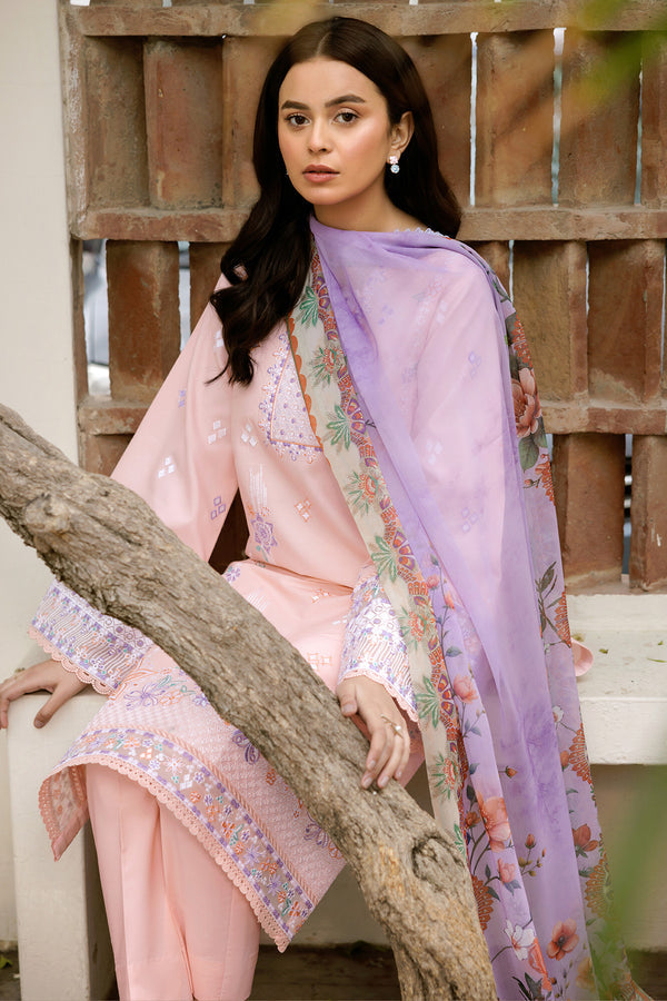 Farasha | Summer Weaves Embroidered Lawn | Coral Peach - by - Libasekhas UK - Registered Vendor of : Farasha - 100% Original Designer Dresss