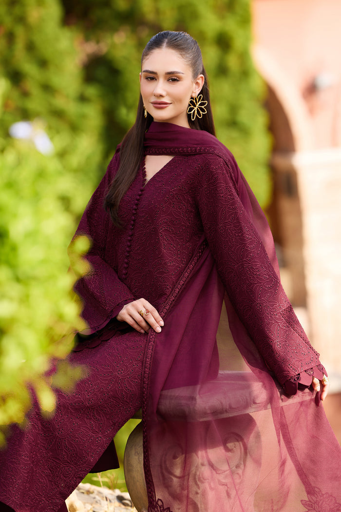 Farasha | Sorine Summer 26 | Autumn Maroon - by Libasekhas UK - Registered Vendor of : Farasha - 100% Original Designer Dress