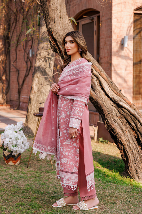 Farasha | Dastoor Embroidered Lawn SS24 | PEARL MIST - by - Libasekhas UK - Registered Vendor of : Farasha - 100% Original Designer Dresss