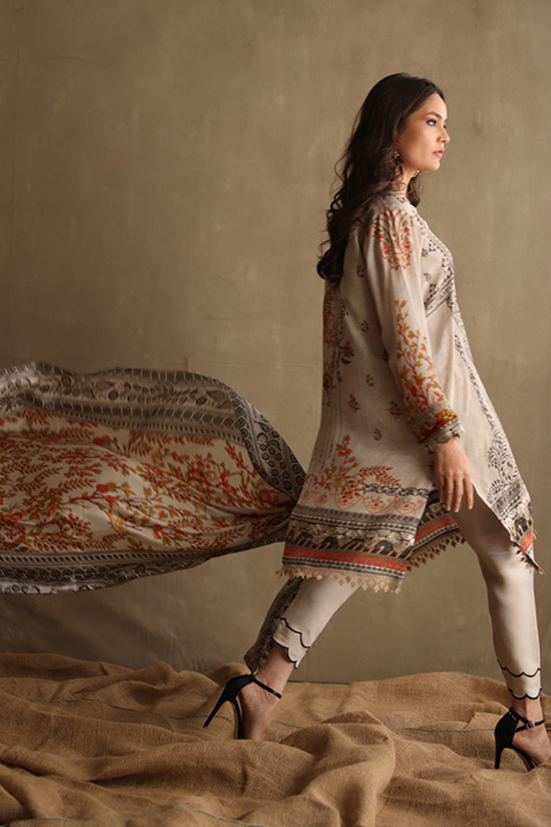 Mina Hasan | Signature Pret | Monochrome In Spring - by Libasekhas - Registered Vendor of : Mina Hasan - 100% Original Designer Dress