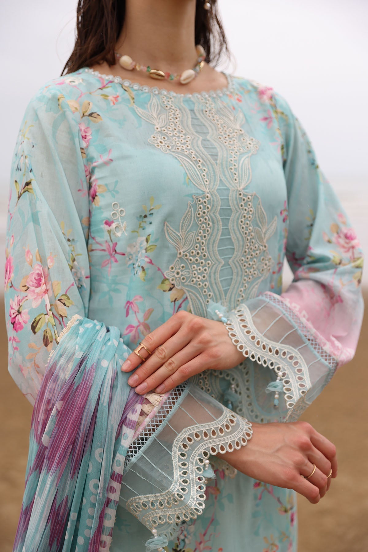 Nureh | Gardenia Embroidered Lawn 25 | NSG-173 - by - Libasekhas UK - Registered Vendor of : Nureh - 100% Original Designer Dresss