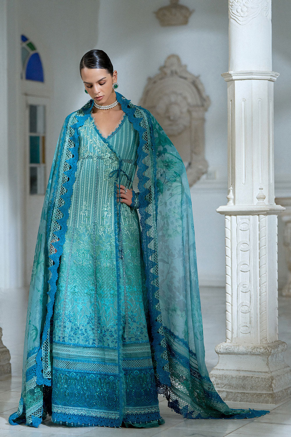 Sobia Nazir | Luxury Lawn Eid 26 | 6A - by Libasekhas UK - Registered Vendor of : Sobia Nazir - 100% Original Designer Dress