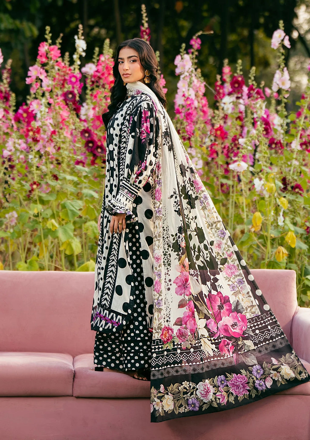 Elaf Premium | Prints 25 | EPS-2B MYSTIC NOIR - by - Libasekhas UK - Registered Vendor of : Elaf Premium - 100% Original Designer Dresss