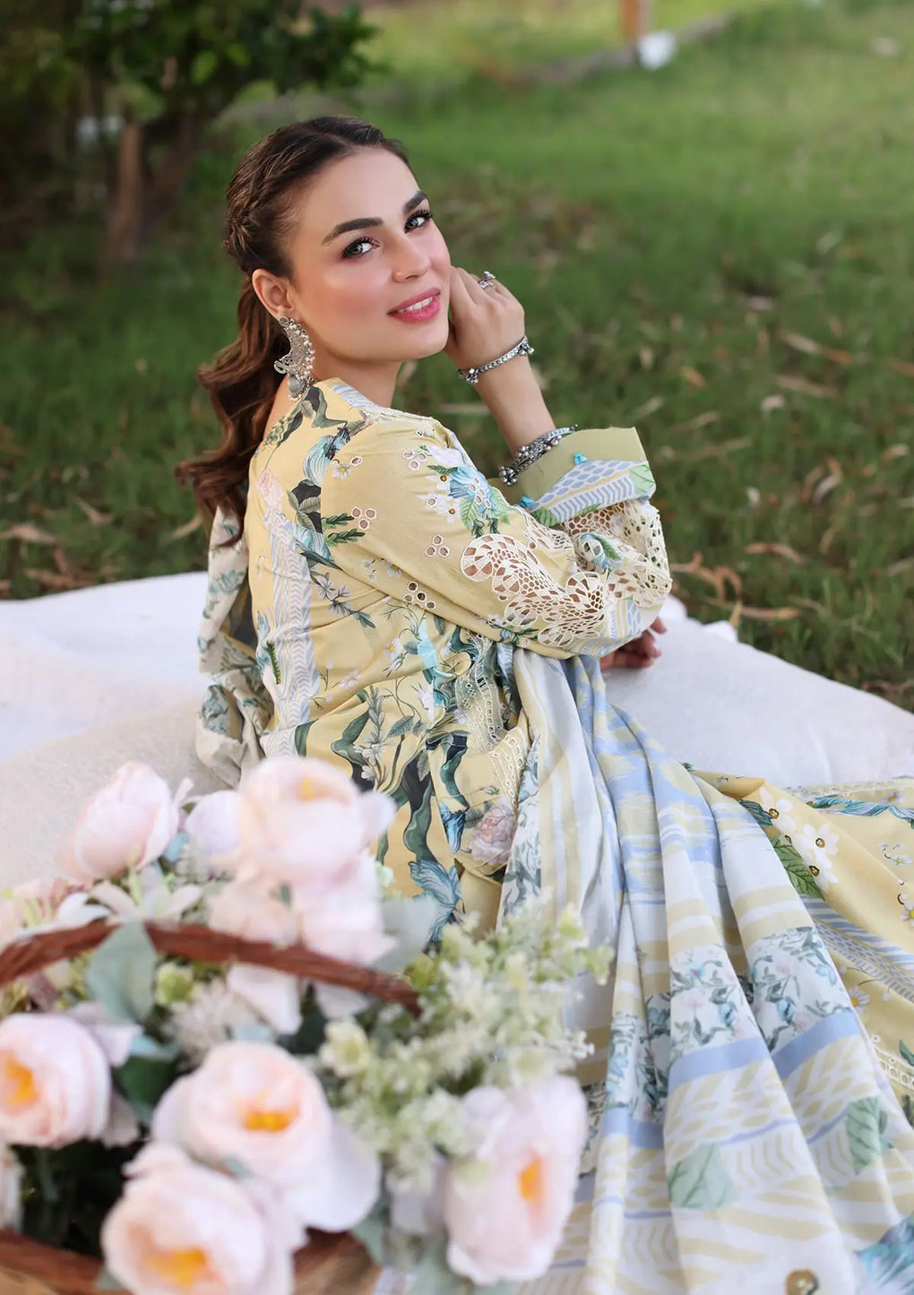 Elaf Premium | Prints Chikankari 24 | 05A CITRUS CRUSH - Luxury -  Libasekhas