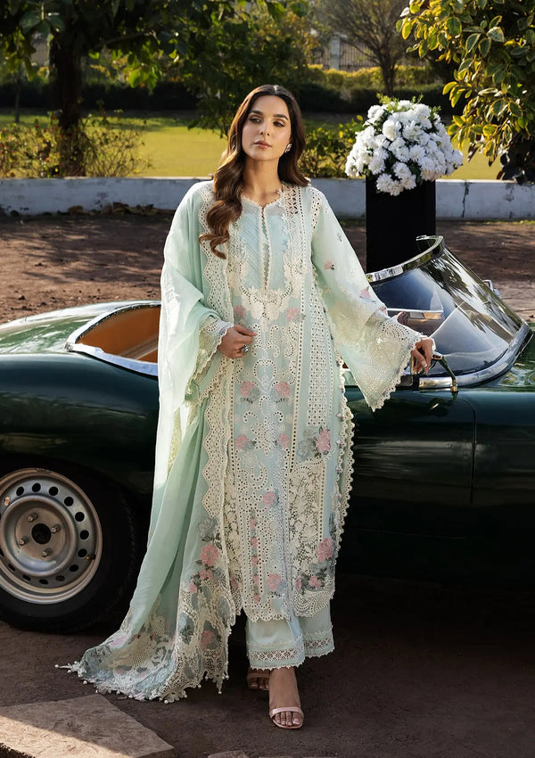 Kahf Premium | Luxury Lawn 25 | KLR-2B Garnet - by - Libasekhas UK - Registered Vendor of : Kahf Premium - 100% Original Designer Dresss