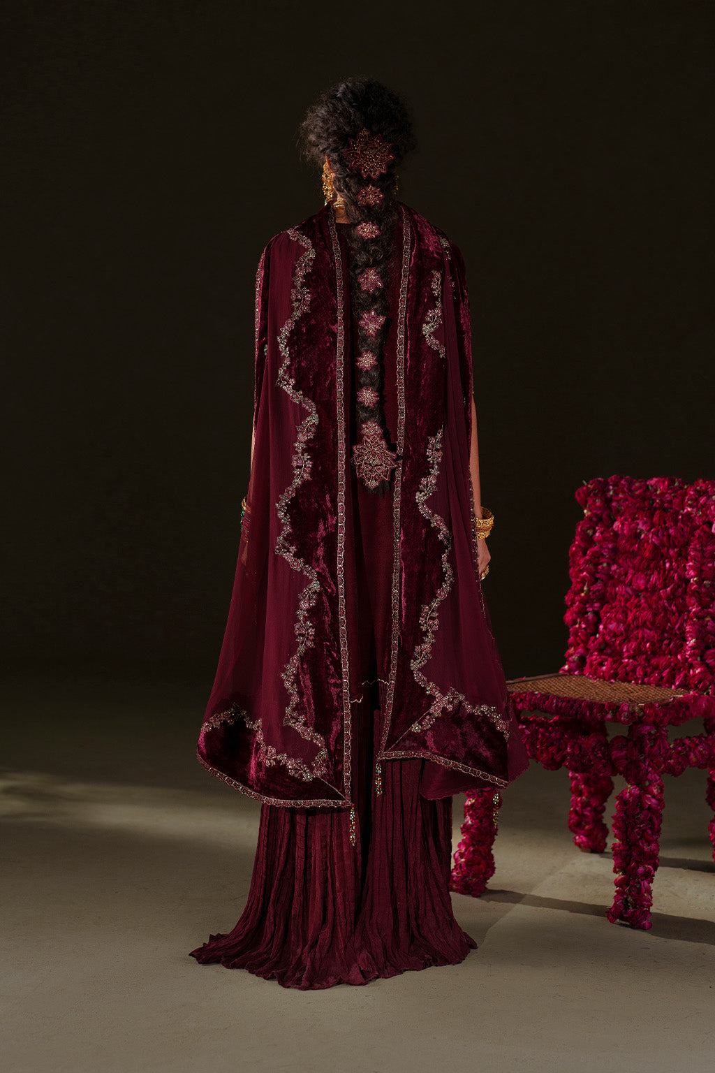 Iznik | Velvet 25 | IV-71 Embroidered Velvet - by Libasekhas UK - Registered Vendor of : Iznik - 100% Original Designer Dress