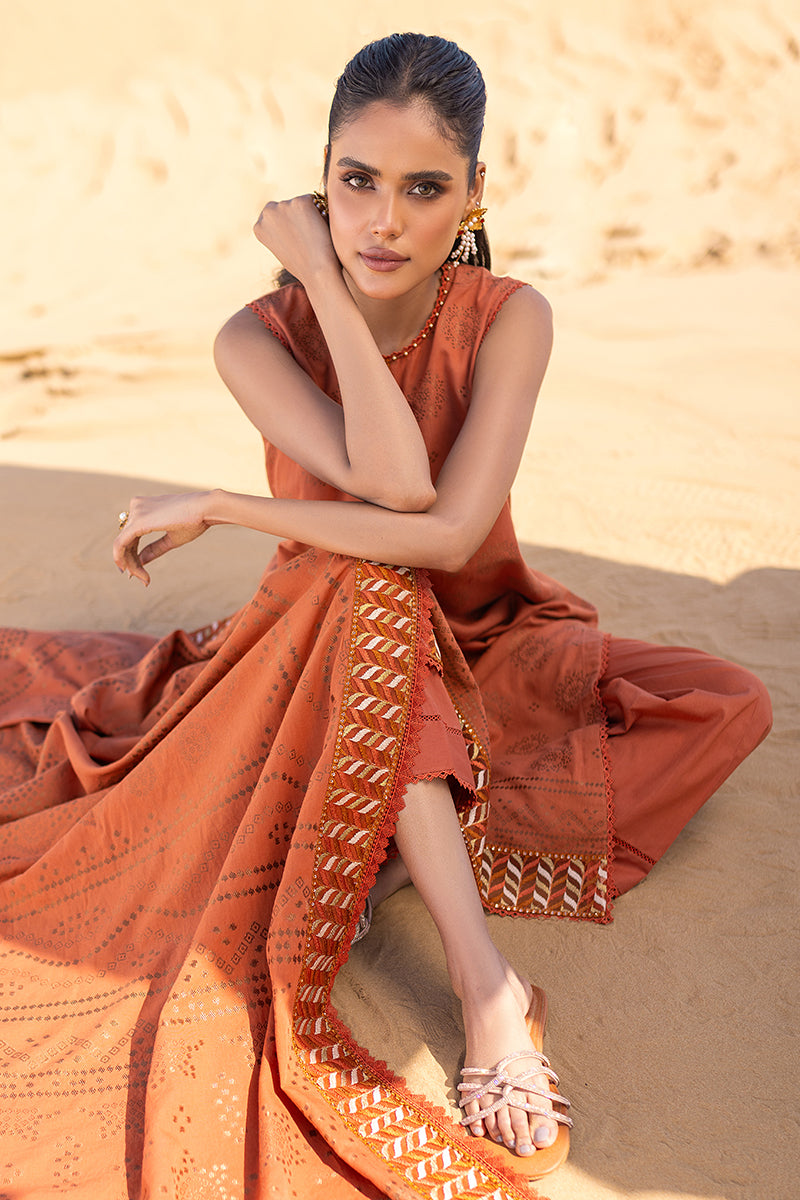 Cross Stitch | Eid Lawn 24 | RUSSET DUSK - by - Libasekhas UK - Registered Vendor of : Cross Stitch - 100% Original Designer Dresss