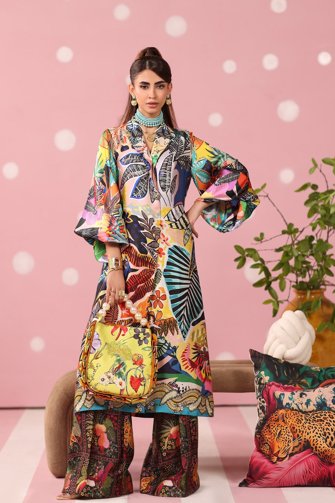 Musferah Saad | Resort Collection | Chromatic Jungle - by Libasekhas UK - Registered Vendor of : Musferah Saad - 100% Original Designer Dress