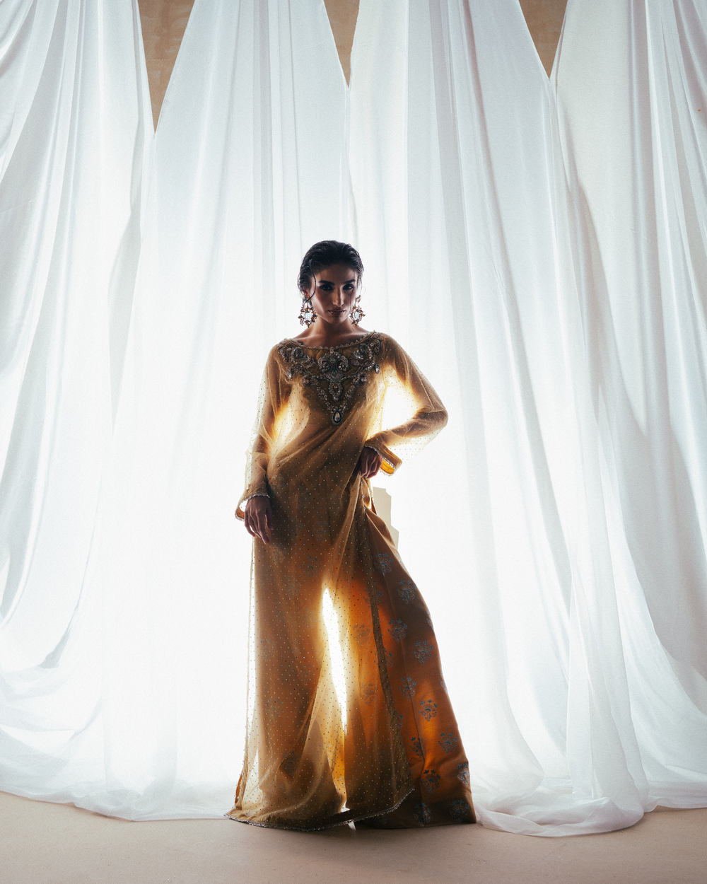 Vasal | Zyra Luxe Pret 26 | Golden Dusk - by Libasekhas UK - Registered Vendor of : Vasal - 100% Original Designer Dress