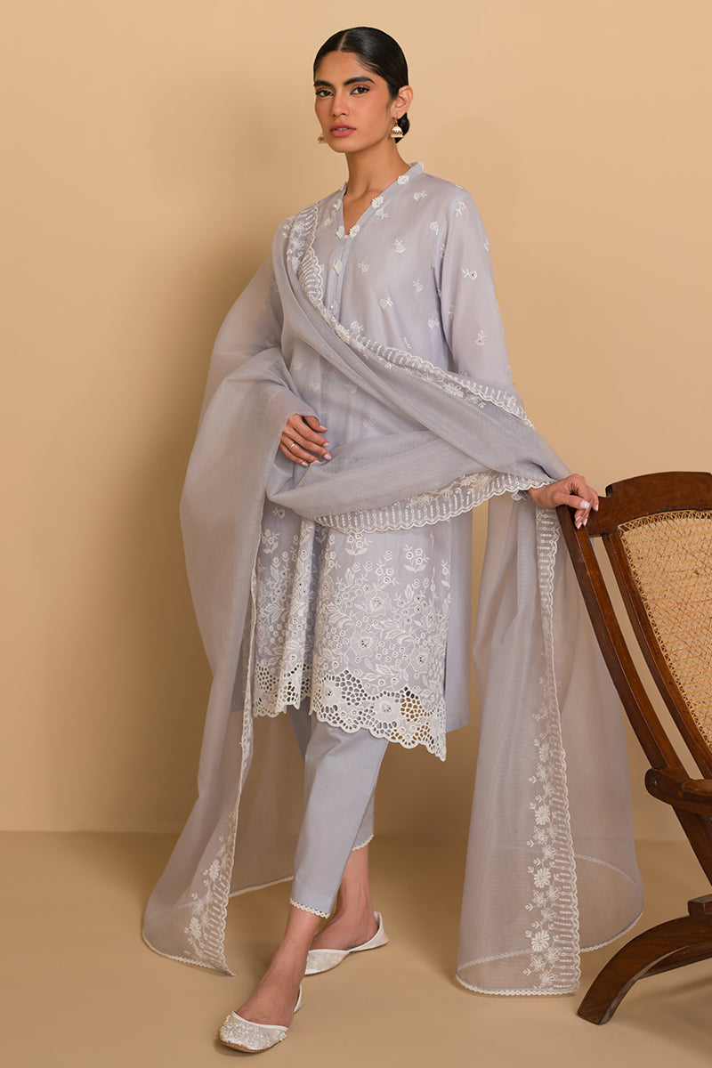 Cross Stitch | Chikankari Lawn Collection | P-05 - by - Libasekhas UK - Registered Vendor of : Cross Stitch - 100% Original Designer Dresss