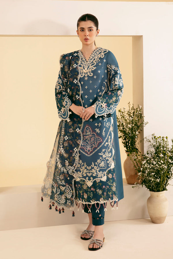 Qalamkar | Qlinekari Luxury Lawn | SQ-05 ELA - by - Libasekhas UK - Registered Vendor of : Qalamkar - 100% Original Designer Dresss