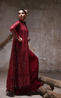 Threads and Motifs | Formal Dresses 25 | Organza Jacket With Crushed Trouser - by Libasekhas UK - Registered Vendor of : Threads and Motifs - 100% Original Designer Dress