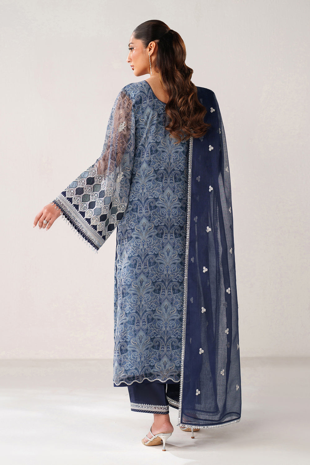 Baroque | Formals Collection | EMBROIDERED CHIFFON UF-4387 - by Libasekhas UK - Registered Vendor of : Baroque - 100% Original Designer Dress
