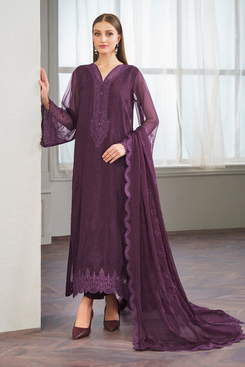 Baroque | Luxury Pret 24 | CHIFFON UF-519 - by - Libasekhas UK - Registered Vendor of : Baroque - 100% Original Designer Dresss