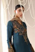 Musferah Saad | Into Twilight | Teal Temptress - by Libasekhas UK - Registered Vendor of : Musferah Saad - 100% Original Designer Dress