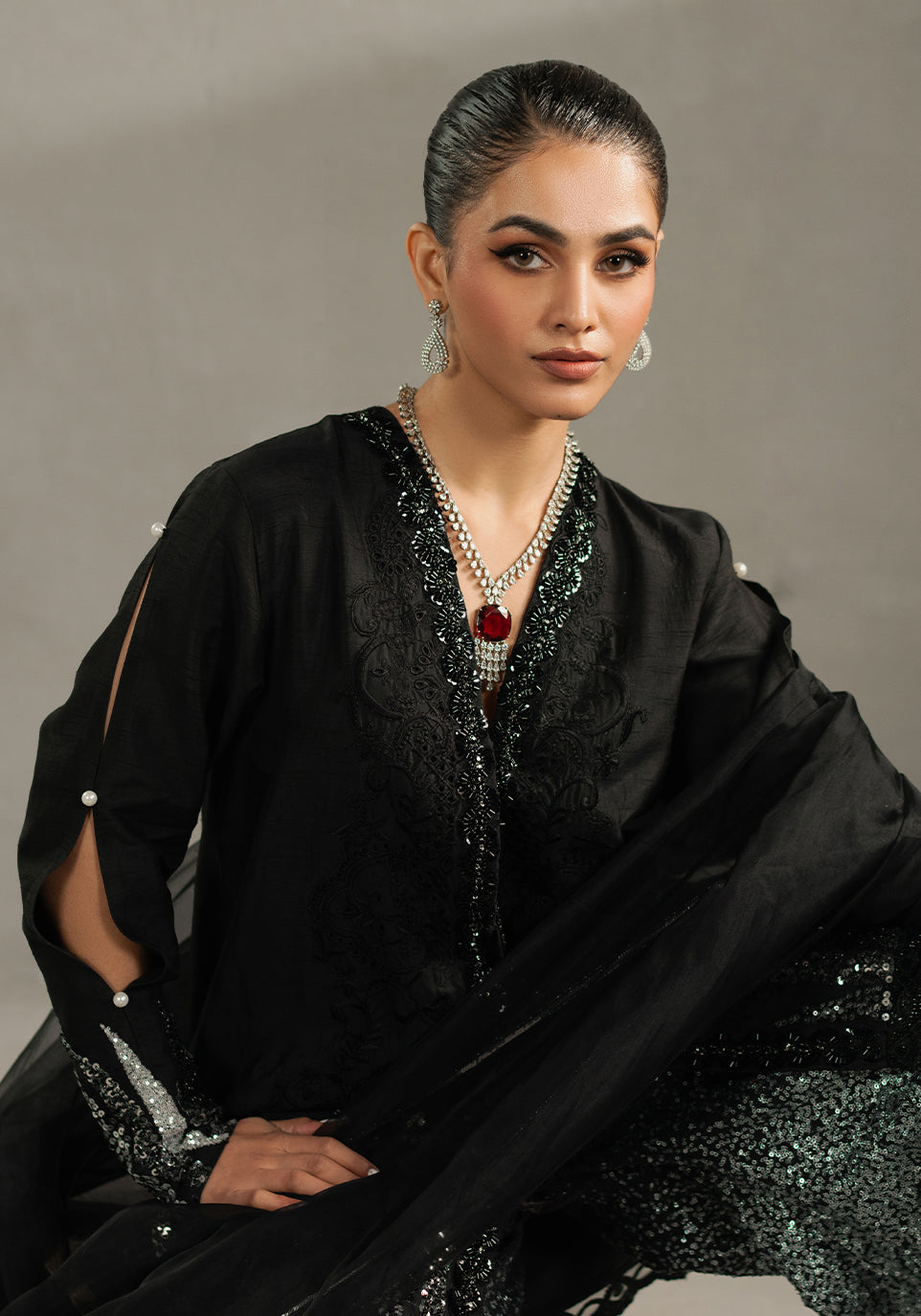 Zarqash | Silk Edit | ZQS 022 LEILA - by - Libasekhas UK - Registered Vendor of : Zarqash - 100% Original Designer Dresss