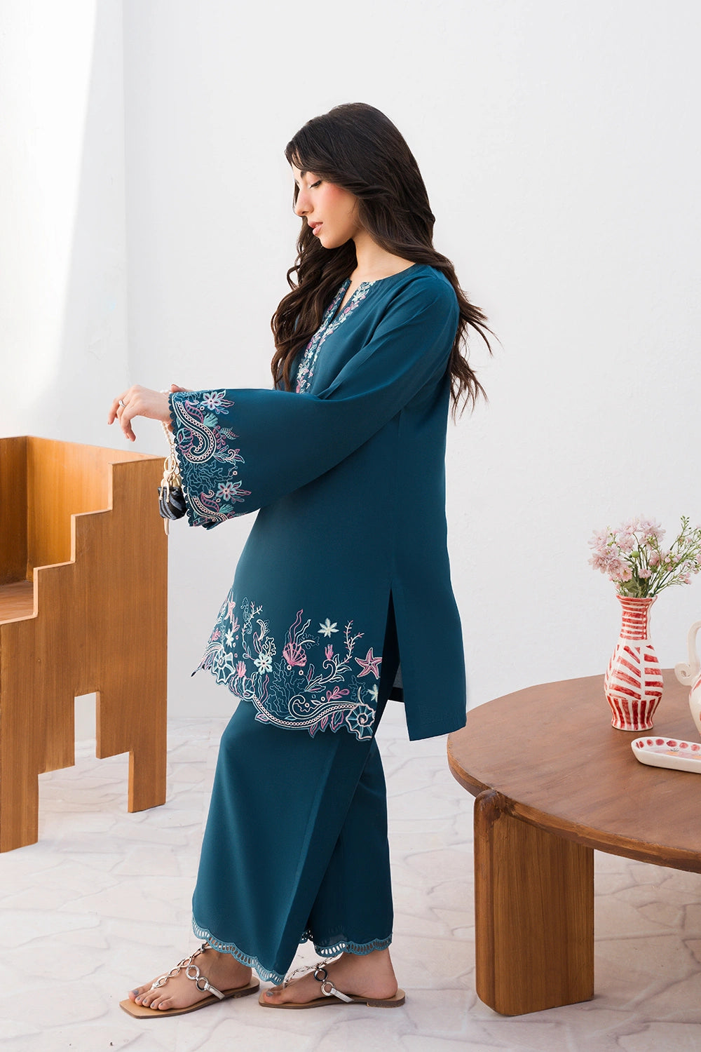 Azure | Chic Essentials | Aquamarine - by Libasekhas UK - Registered Vendor of : Azure - 100% Original Designer Dress