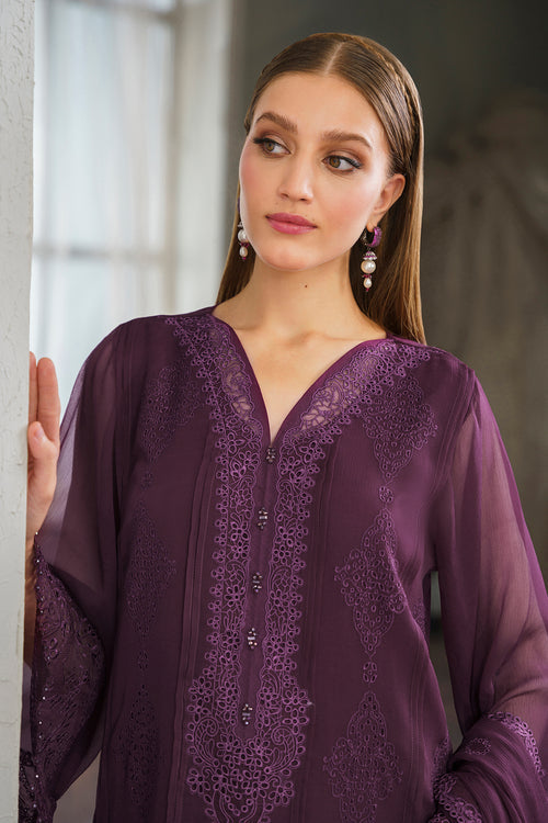 Baroque | Luxury Pret 24 | CHIFFON UF-519 - by - Libasekhas UK - Registered Vendor of : Baroque - 100% Original Designer Dresss
