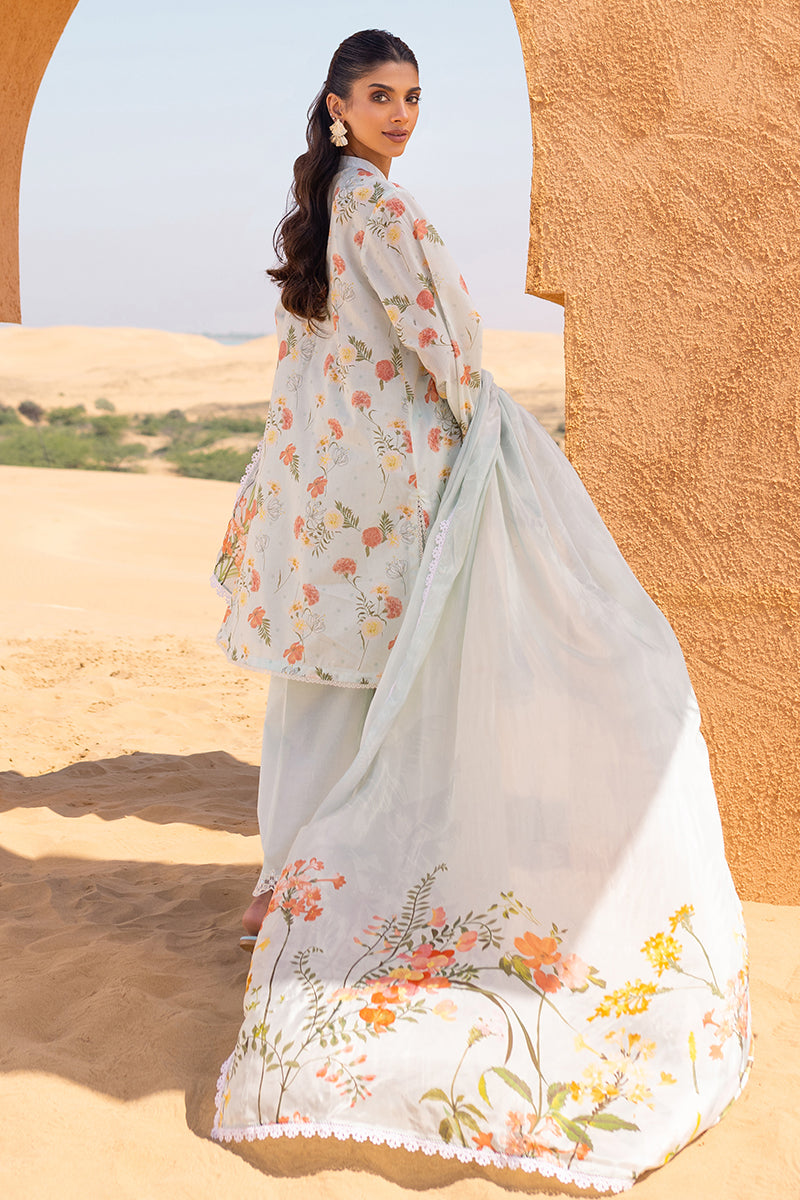 Cross Stitch | Eid Lawn 24 | AQUA GLAZE - by - Libasekhas UK - Registered Vendor of : Cross Stitch - 100% Original Designer Dresss