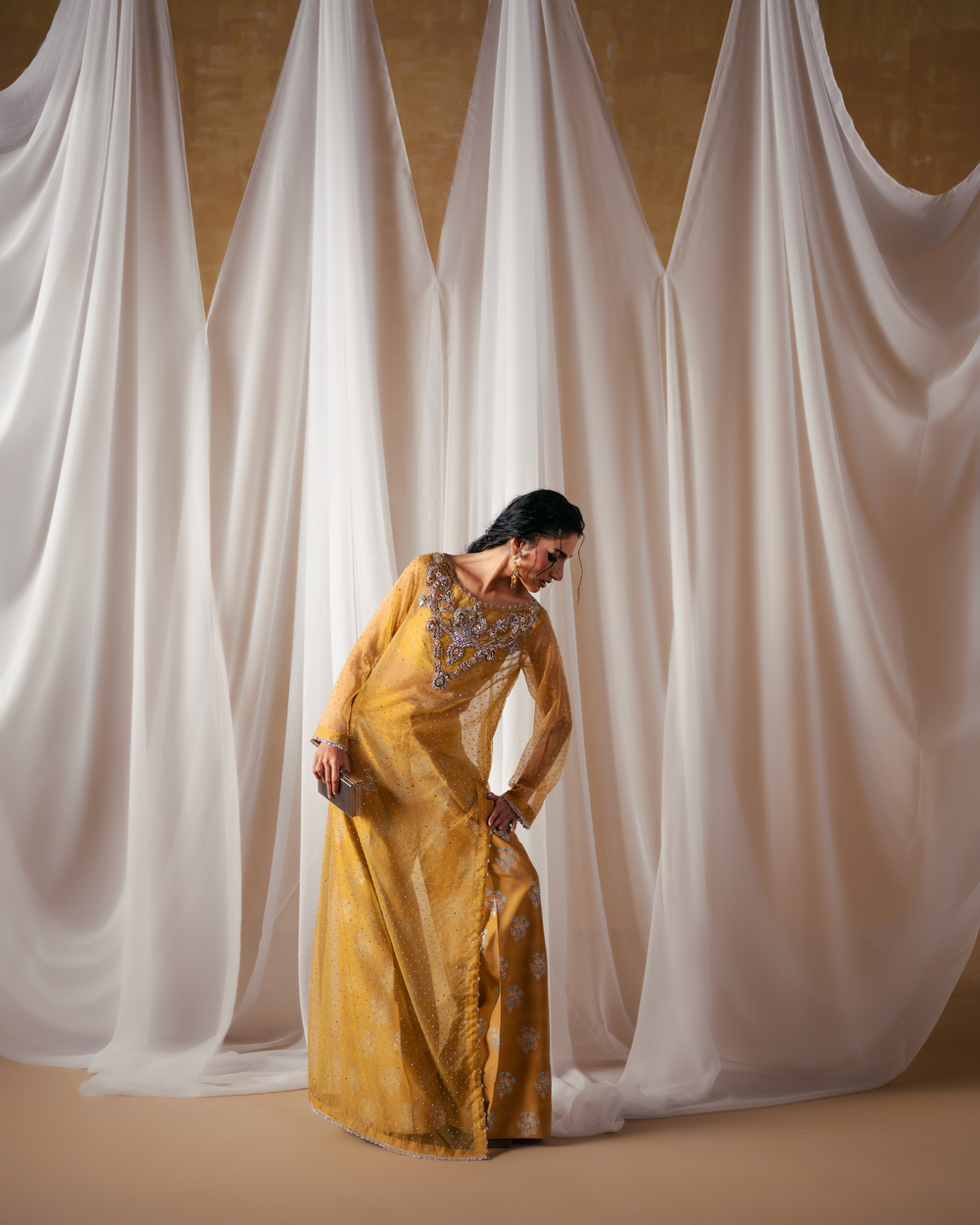 Vasal | Zyra Luxe Pret 26 | Golden Dusk - by Libasekhas UK - Registered Vendor of : Vasal - 100% Original Designer Dress