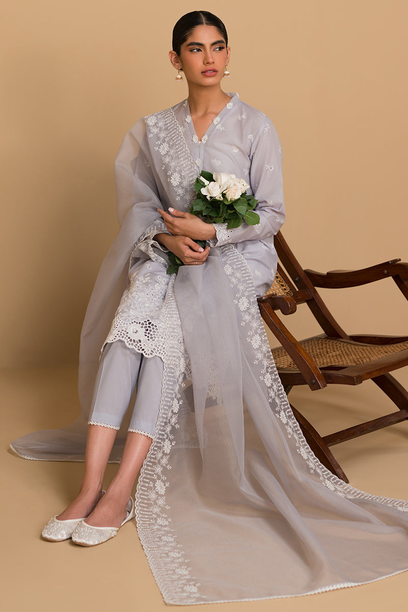 Cross Stitch | Chikankari Lawn Collection | P-05 - by - Libasekhas UK - Registered Vendor of : Cross Stitch - 100% Original Designer Dresss