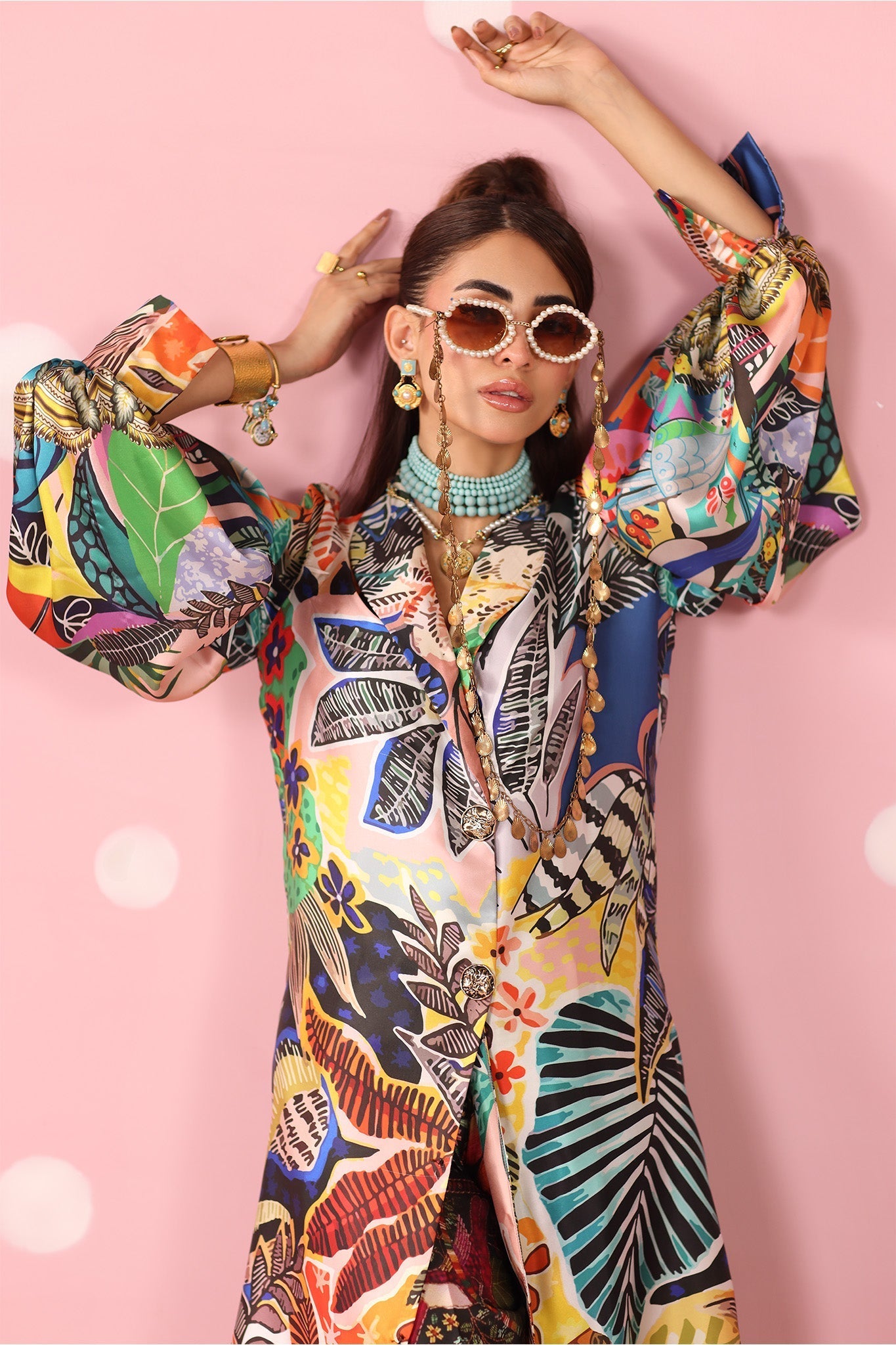 Musferah Saad | Resort Collection | Chromatic Jungle - by Libasekhas UK - Registered Vendor of : Musferah Saad - 100% Original Designer Dress