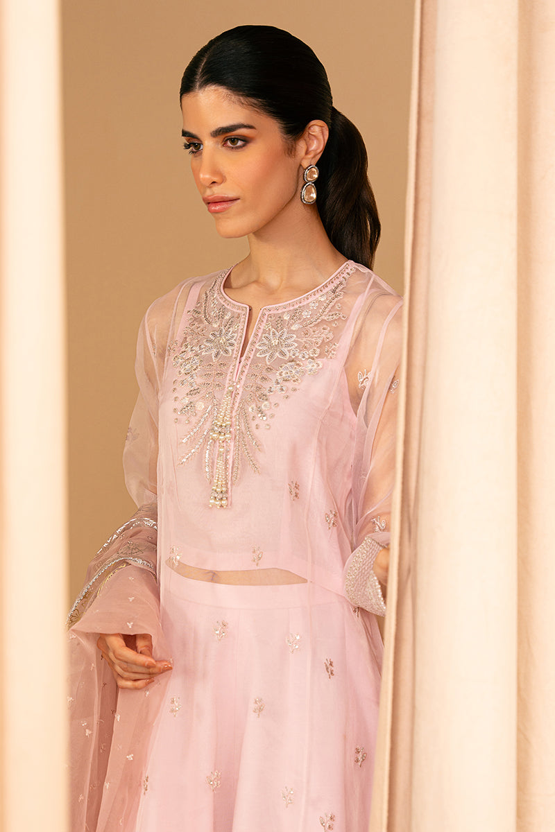 Cross Stitch | Luxe Atelier 24 | PINK BLISS - by - Libasekhas UK - Registered Vendor of : Cross Stitch - 100% Original Designer Dresss