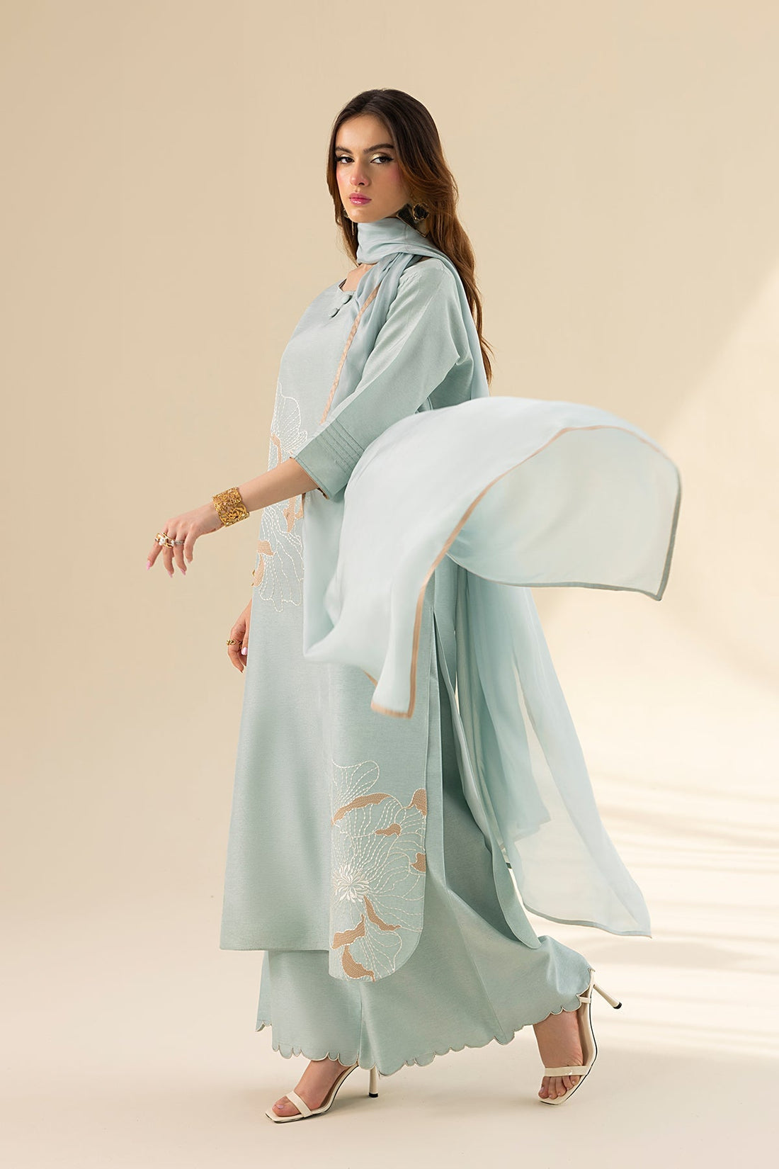 Erum Khan | Lillia Summer Edit | Aqua Breeze - by - Libasekhas UK - Registered Vendor of : Erum Khan - 100% Original Designer Dresss