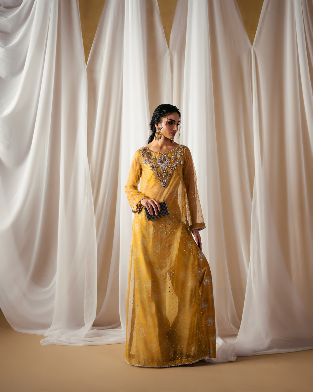 Vasal | Zyra Luxe Pret 26 | Golden Dusk - by Libasekhas UK - Registered Vendor of : Vasal - 100% Original Designer Dress