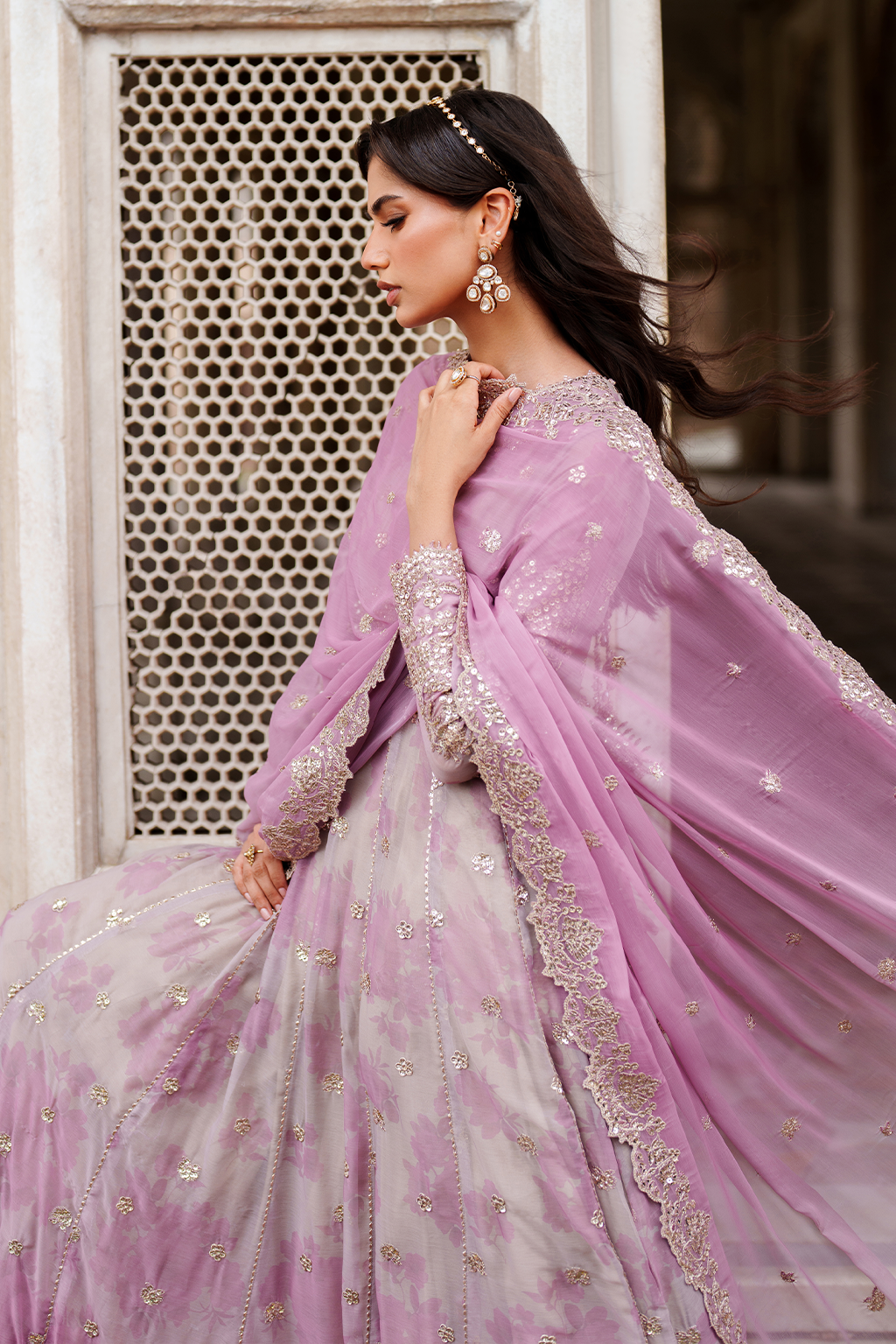 Iznik | Festive Formal | UE-555 Printed Chiffon - by Libasekhas UK - Registered Vendor of : Iznik - 100% Original Designer Dress