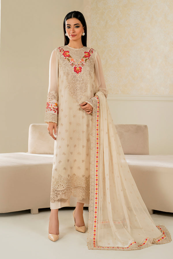 Baroque | Luxury Pret 25 | EMBROIDERED CHIFFON PR-1145 - by Libasekhas UK - Registered Vendor of : Baroque - 100% Original Designer Dress