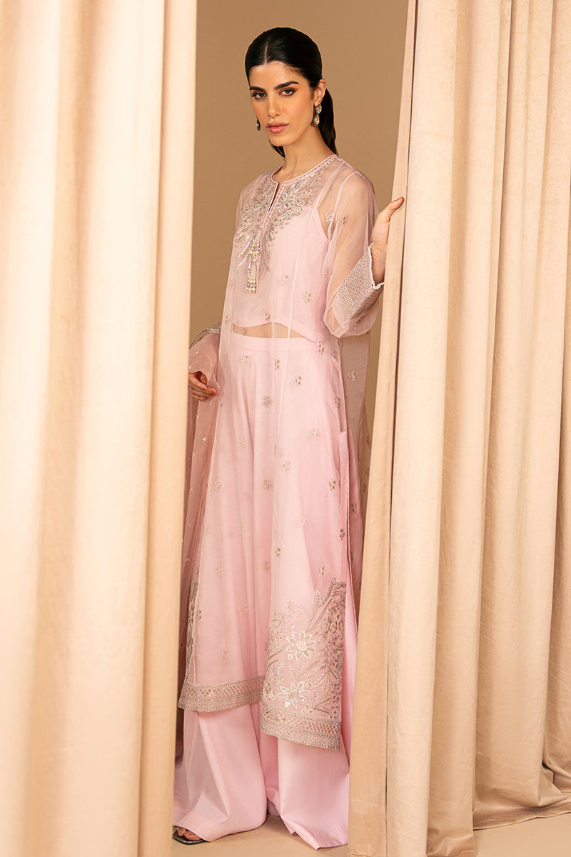 Cross Stitch | Luxe Atelier 24 | PINK BLISS - by - Libasekhas UK - Registered Vendor of : Cross Stitch - 100% Original Designer Dresss
