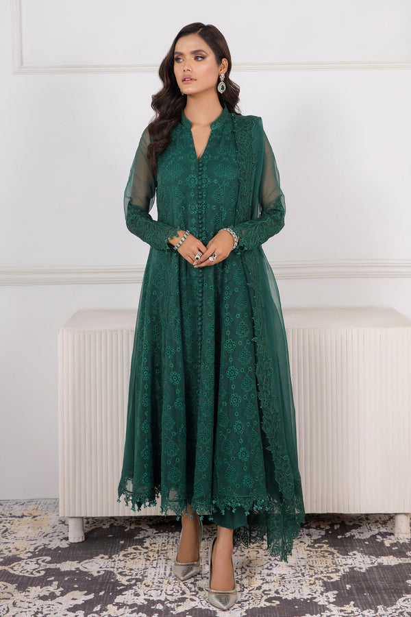 Baroque | Formals Collection | EMBROIDERED SCHIFFLI CHIFFON UF-339 - by Libasekhas UK - Registered Vendor of : Baroque - 100% Original Designer Dress