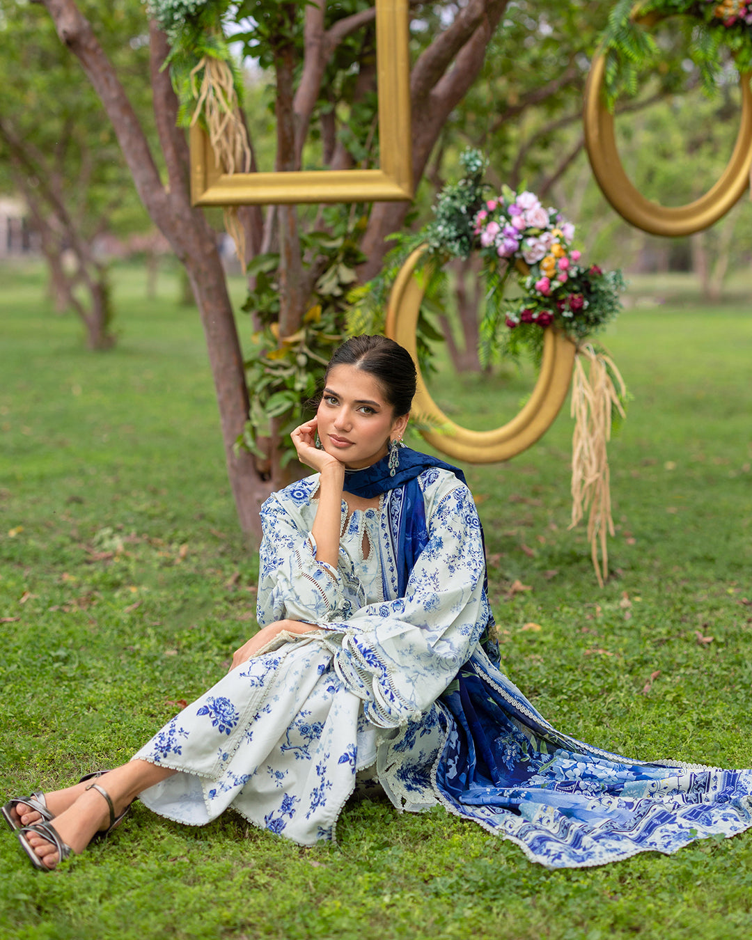 Elaf Premium | Bridgerton Prints 26 | EPB-7B FIORI D'AVORIO - by Libasekhas UK - Registered Vendor of : Elaf Premium - 100% Original Designer Dress