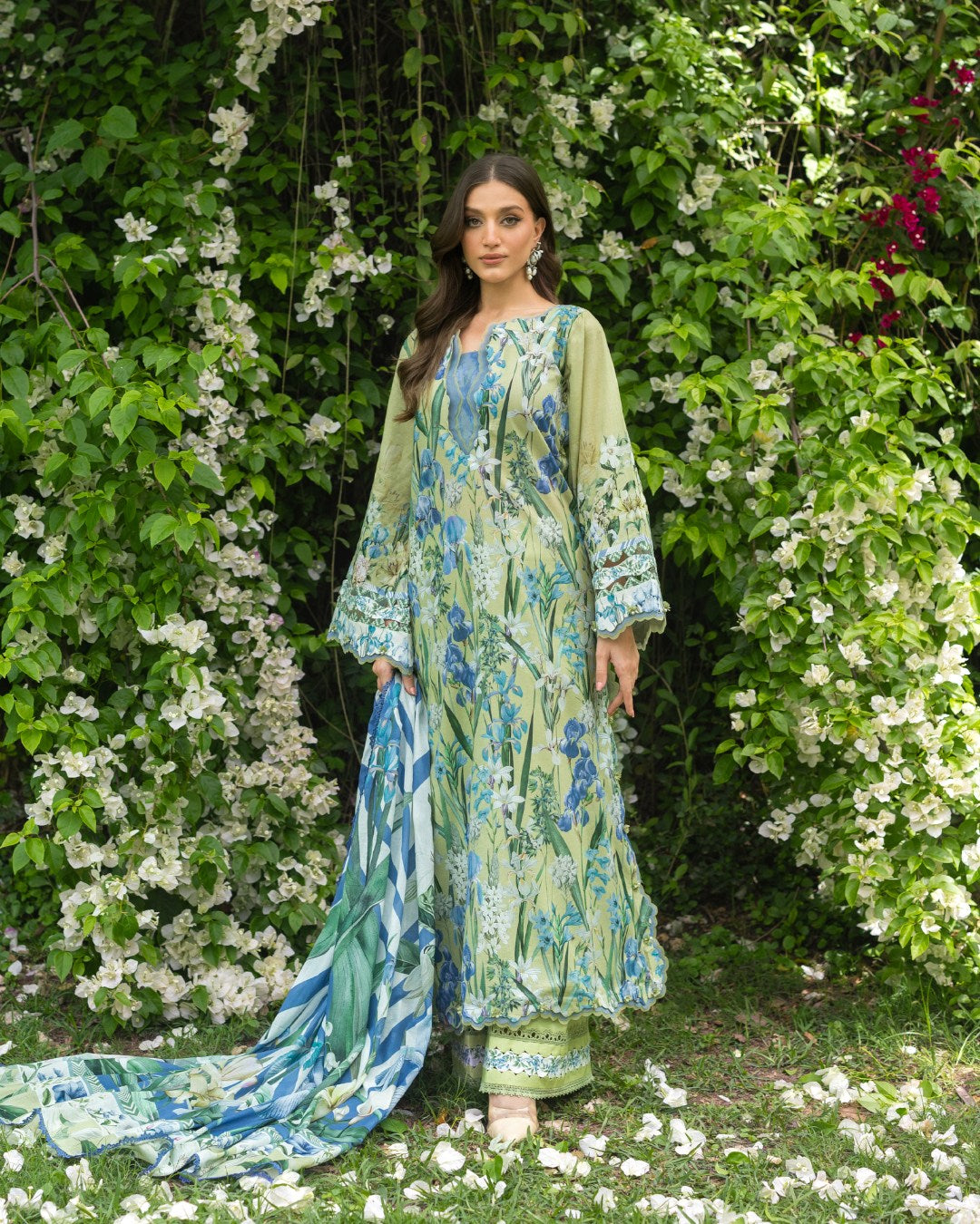 Elaf Premium | Bridgerton Prints 26 | EPB-2A GARDEN AFFAIR - by Libasekhas UK - Registered Vendor of : Elaf Premium - 100% Original Designer Dress