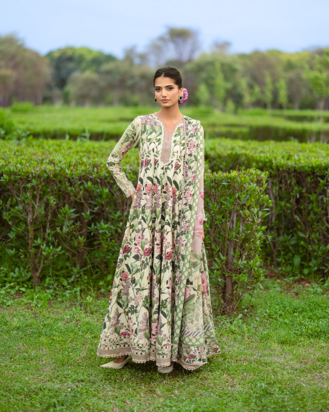 Elaf Premium | Bridgerton Prints 26 | EPB-3B PETALINE - by Libasekhas UK - Registered Vendor of : Elaf Premium - 100% Original Designer Dress