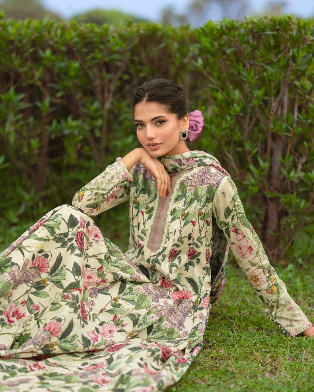 Elaf Premium | Bridgerton Prints 26 | EPB-3B PETALINE - by Libasekhas UK - Registered Vendor of : Elaf Premium - 100% Original Designer Dress