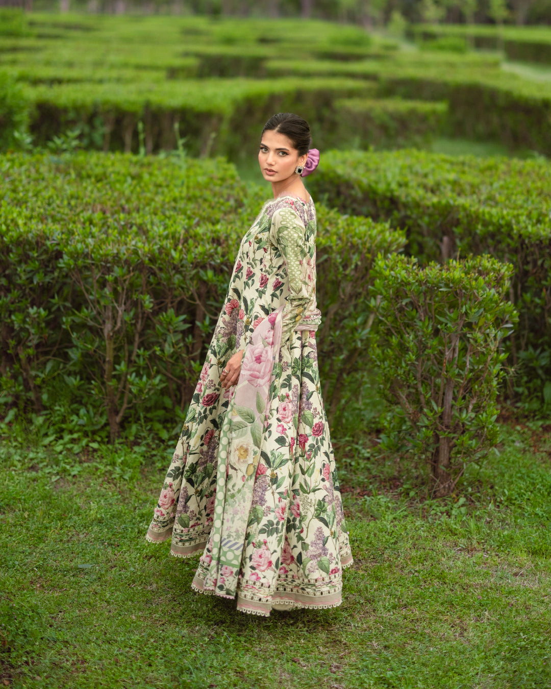 Elaf Premium | Bridgerton Prints 26 | EPB-3B PETALINE - by Libasekhas UK - Registered Vendor of : Elaf Premium - 100% Original Designer Dress