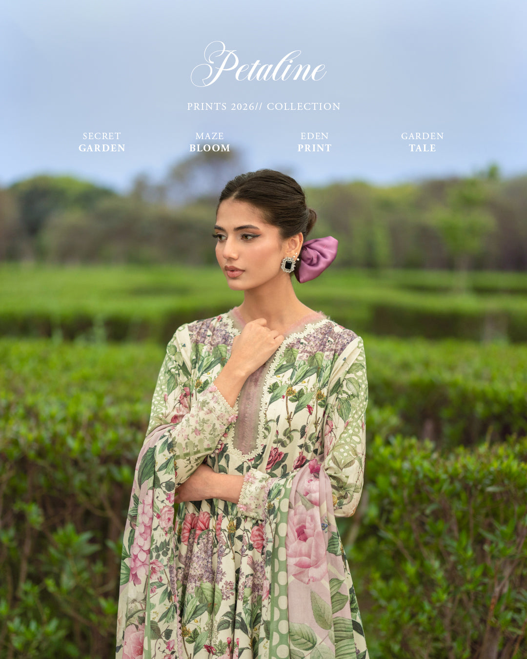 Elaf Premium | Bridgerton Prints 26 | EPB-3B PETALINE - by Libasekhas UK - Registered Vendor of : Elaf Premium - 100% Original Designer Dress