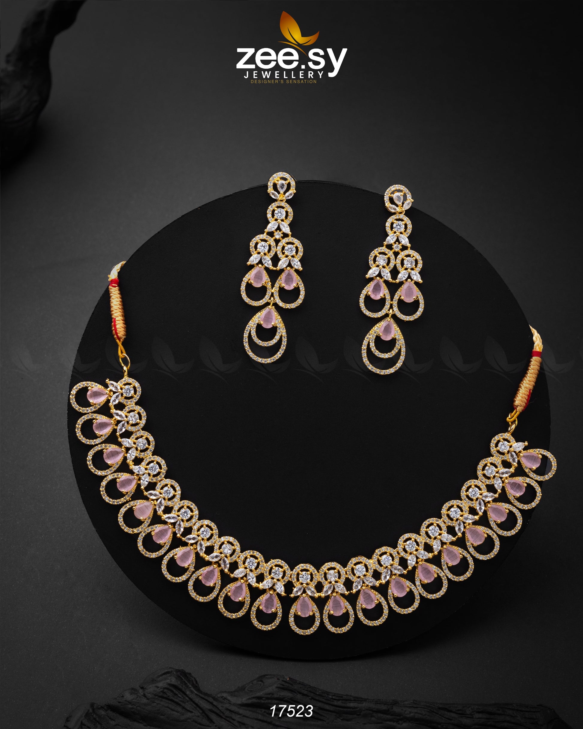 Intricate Necklace - by - Libasekhas UK - Registered Vendor of : Zeesy - 100% Original Designer Dresss