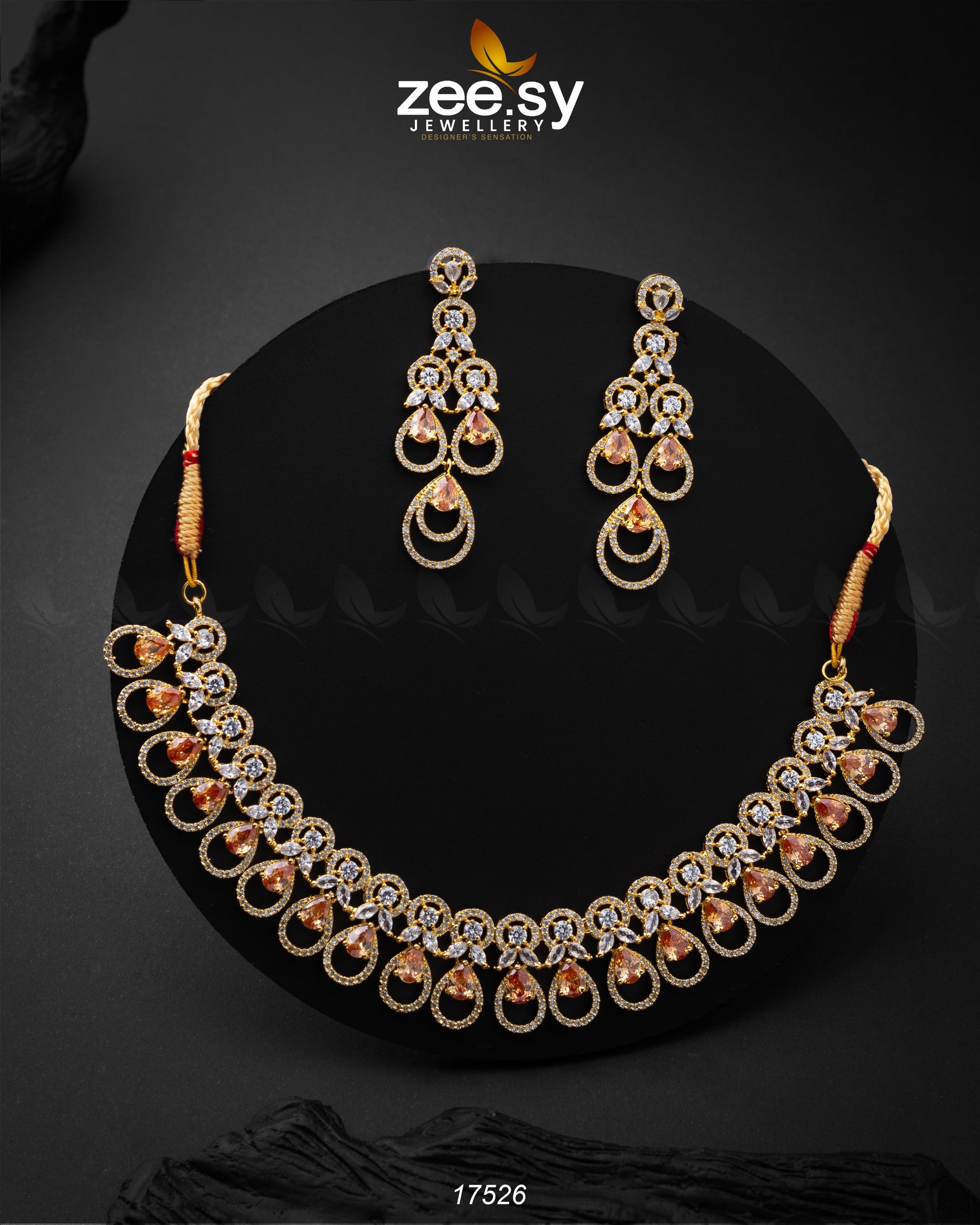 Intricate Necklace - by - Libasekhas UK - Registered Vendor of : Zeesy - 100% Original Designer Dresss