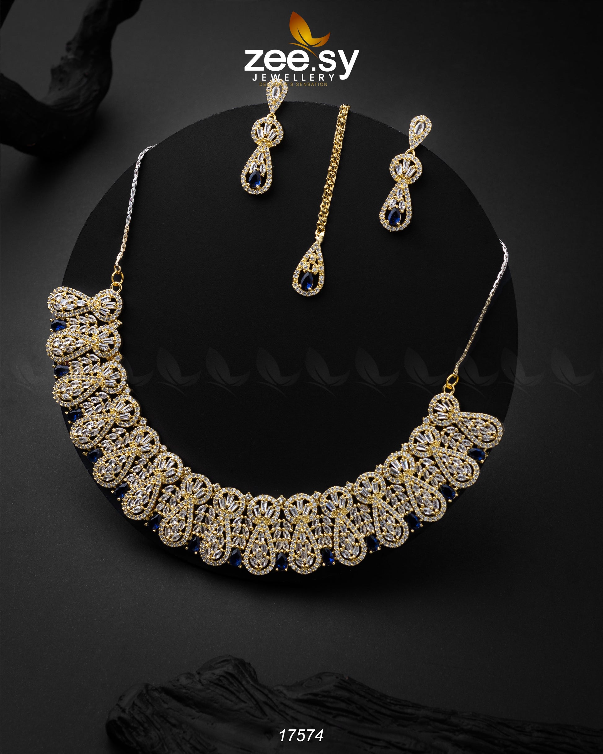 Glitz Necklace - by - Libasekhas UK - Registered Vendor of : Zeesy - 100% Original Designer Dresss