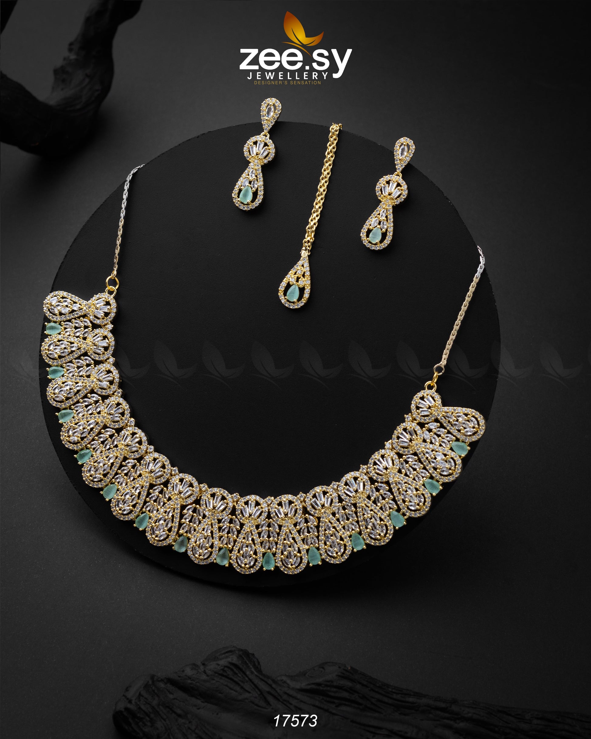 Glitz Necklace - by - Libasekhas UK - Registered Vendor of : Zeesy - 100% Original Designer Dresss