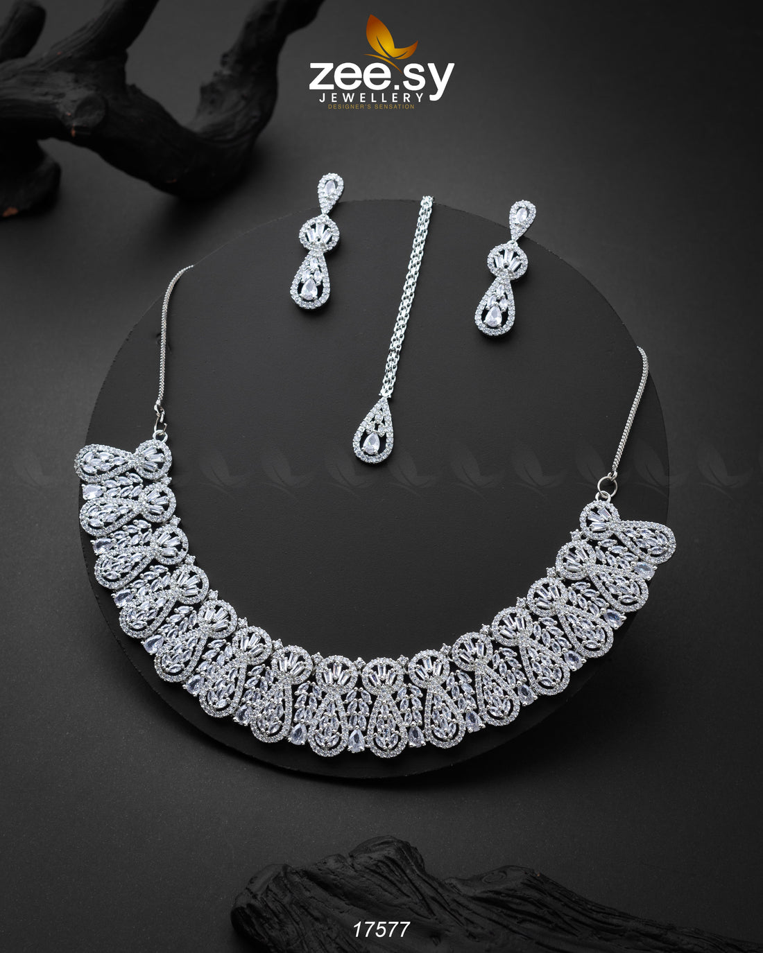 Glitz Necklace - by - Libasekhas UK - Registered Vendor of : Zeesy - 100% Original Designer Dresss