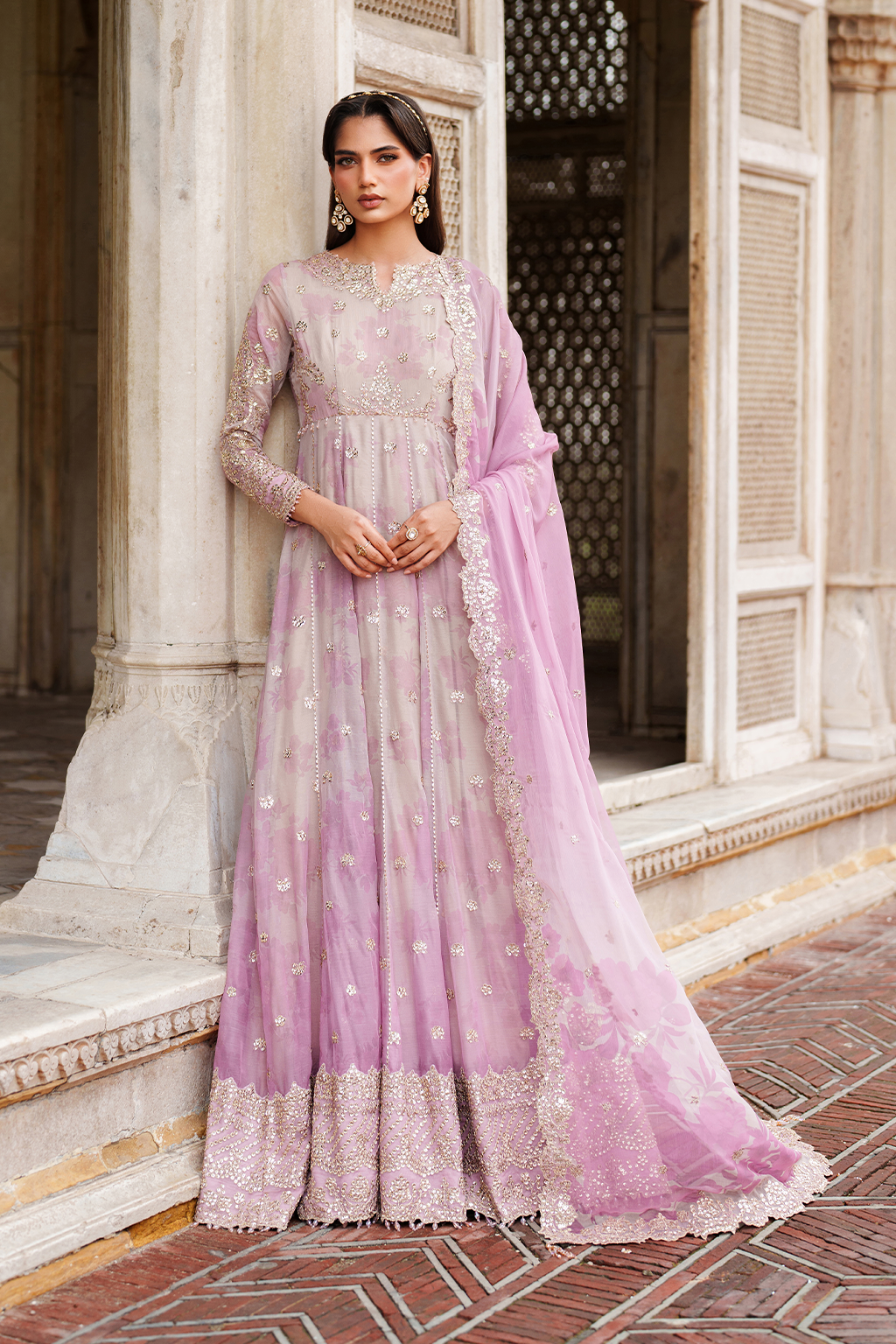 Iznik | Festive Formal | UE-555 Printed Chiffon - by Libasekhas UK - Registered Vendor of : Iznik - 100% Original Designer Dress