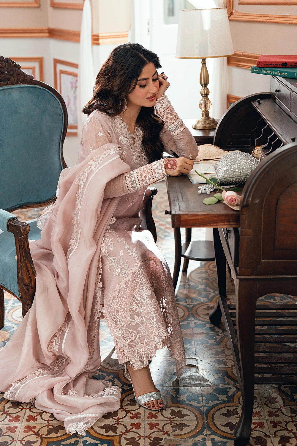 Azure | Eid Drop | Rosebud - by Libasekhas UK - Registered Vendor of : Azure - 100% Original Designer Dress