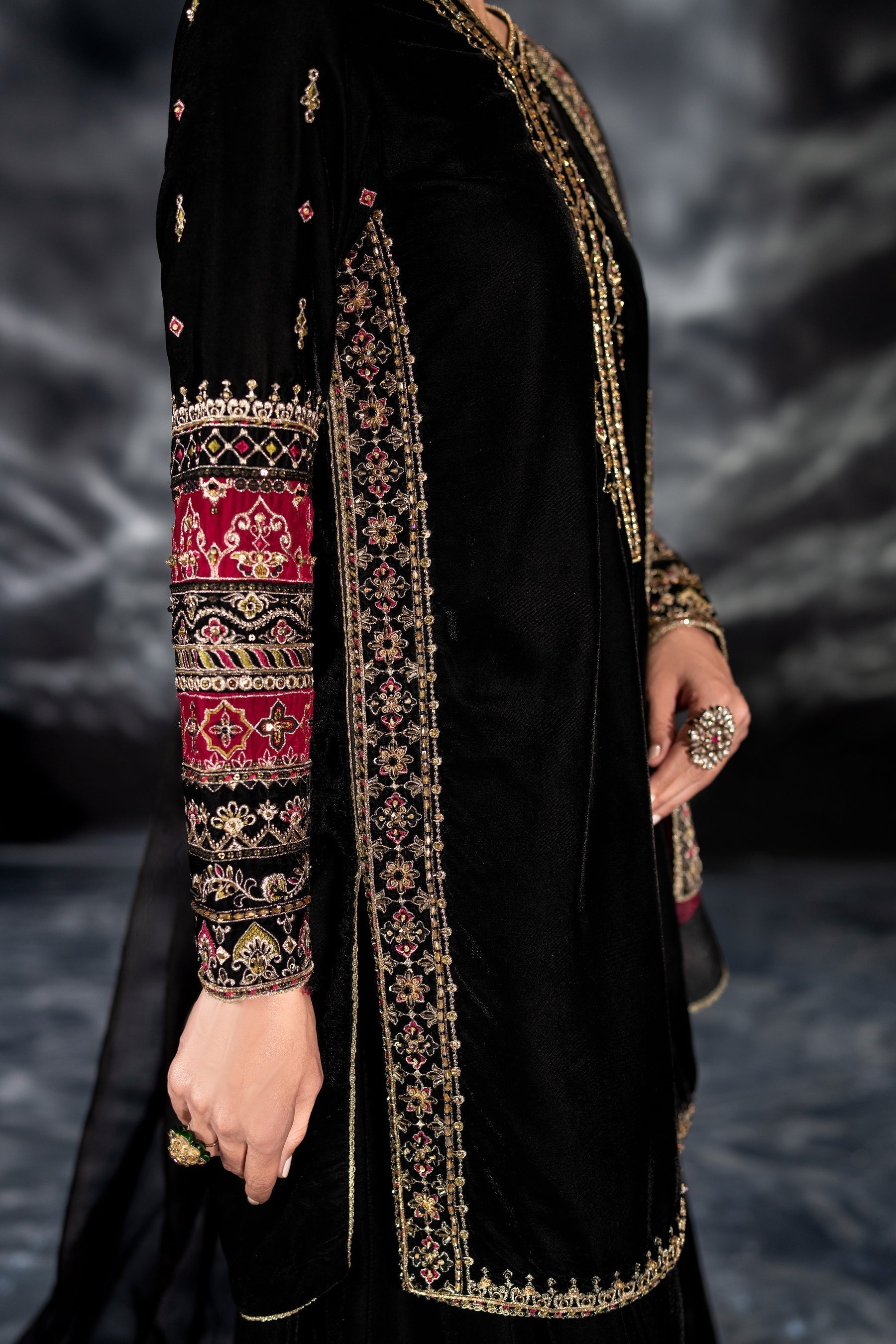 Naqshi | Makhmal 24 | ADHAN - by - Libasekhas UK - Registered Vendor of : Naqshi - 100% Original Designer Dresss